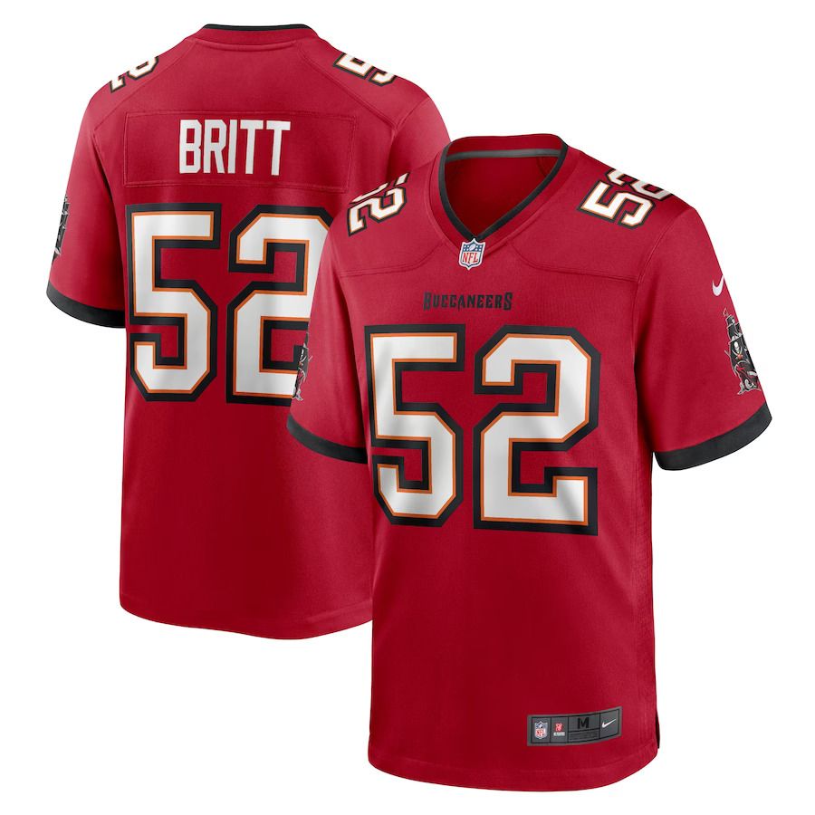 Men Tampa Bay Buccaneers 52 K.J. Britt Nike Red Game NFL Jersey
